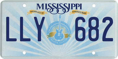 MS license plate LLY682
