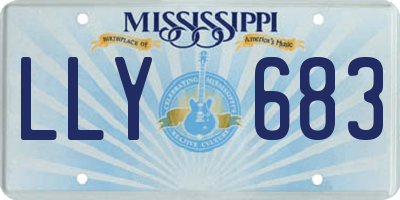 MS license plate LLY683
