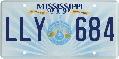 MS license plate LLY684