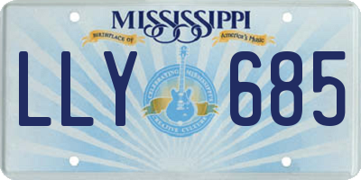 MS license plate LLY685