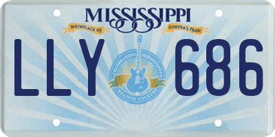 MS license plate LLY686