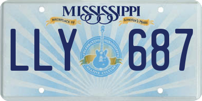 MS license plate LLY687