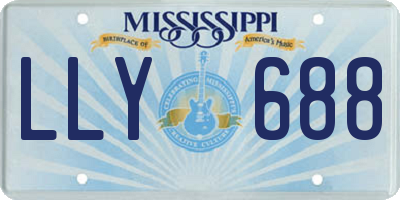 MS license plate LLY688