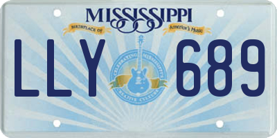 MS license plate LLY689