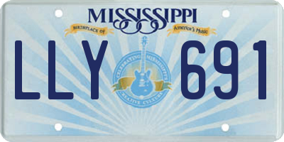 MS license plate LLY691
