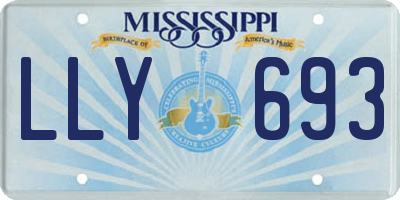 MS license plate LLY693
