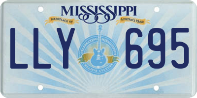 MS license plate LLY695