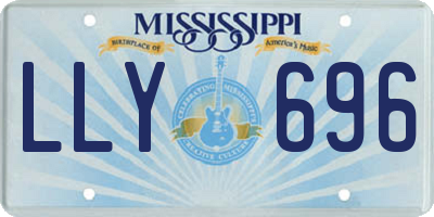 MS license plate LLY696