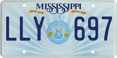 MS license plate LLY697