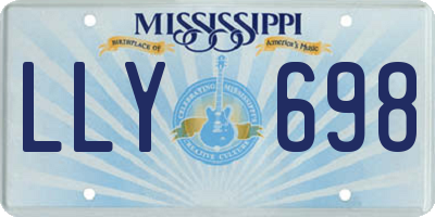 MS license plate LLY698