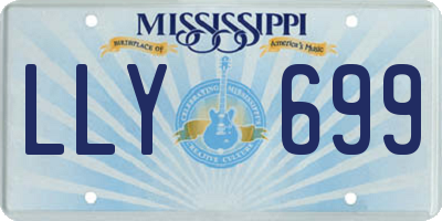 MS license plate LLY699