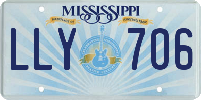 MS license plate LLY706