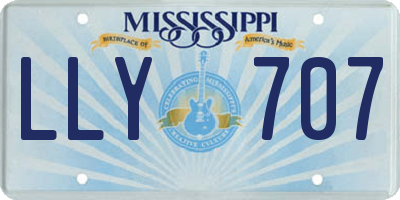 MS license plate LLY707