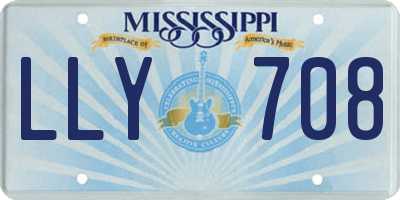 MS license plate LLY708