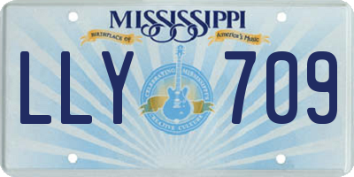 MS license plate LLY709