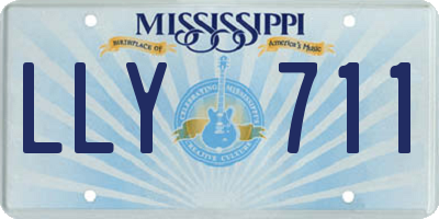 MS license plate LLY711