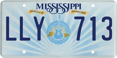 MS license plate LLY713