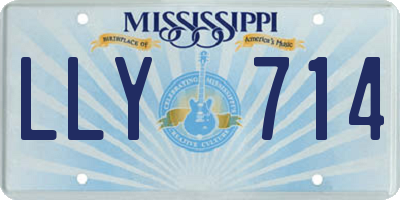 MS license plate LLY714