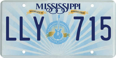 MS license plate LLY715
