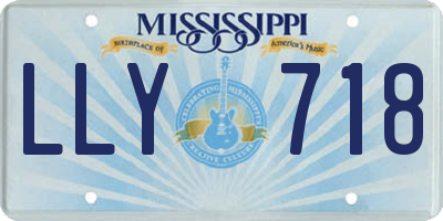 MS license plate LLY718