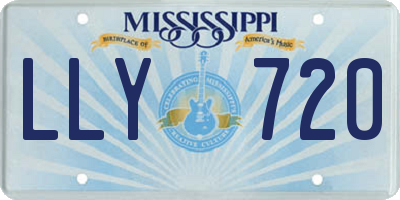 MS license plate LLY720