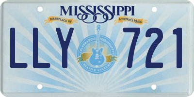 MS license plate LLY721