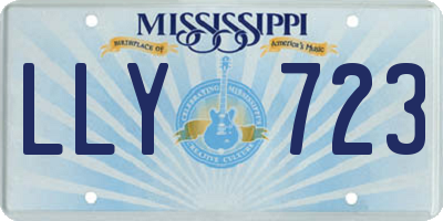 MS license plate LLY723