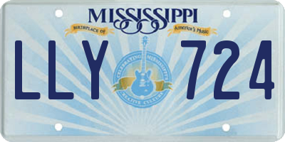 MS license plate LLY724