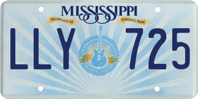 MS license plate LLY725