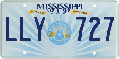MS license plate LLY727