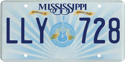 MS license plate LLY728