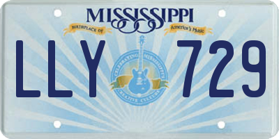 MS license plate LLY729