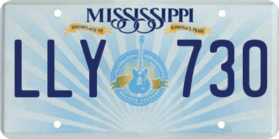 MS license plate LLY730