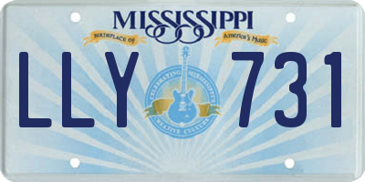 MS license plate LLY731