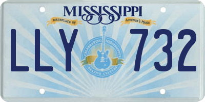 MS license plate LLY732