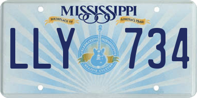 MS license plate LLY734