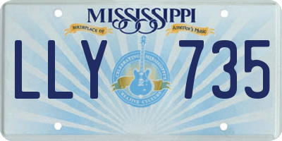 MS license plate LLY735