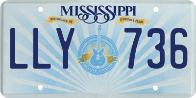 MS license plate LLY736