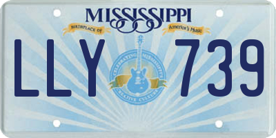 MS license plate LLY739