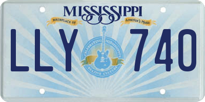 MS license plate LLY740