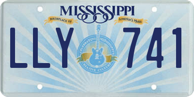 MS license plate LLY741