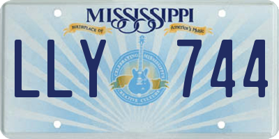 MS license plate LLY744