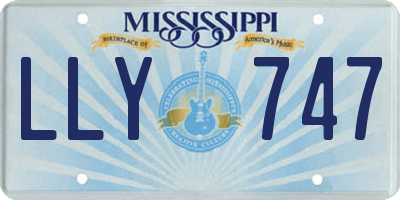 MS license plate LLY747