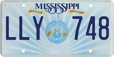 MS license plate LLY748