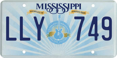 MS license plate LLY749