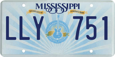 MS license plate LLY751