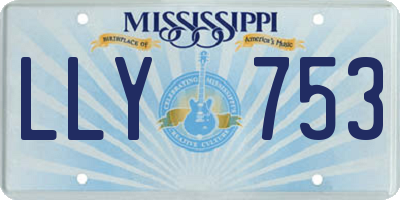 MS license plate LLY753