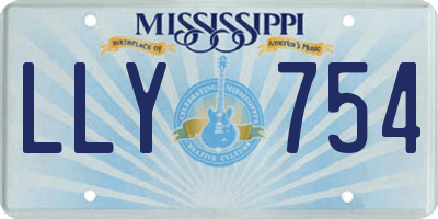 MS license plate LLY754