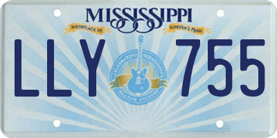 MS license plate LLY755