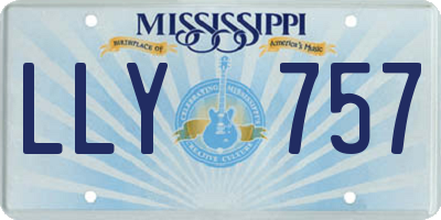 MS license plate LLY757